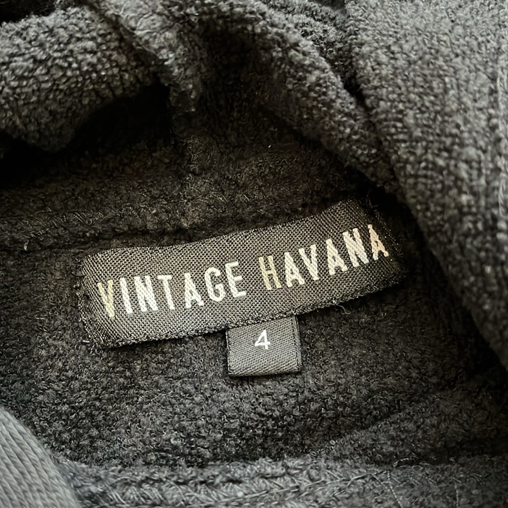 Vintage Havana Boys Black Hooded Sweatshirt- size 4 - Picture 3 of 5